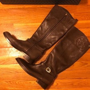 Tory Burch Leather Riding Boots
